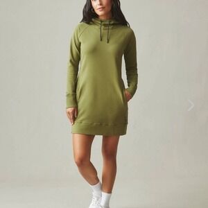American Giant Hoodie Dress Women's XS Capulet Olive Green French Terry‎ Lounge